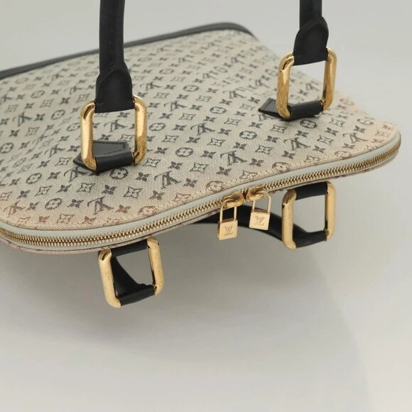LOUIS VUITTON Monogram Mini Alma Haut Hand Bag Blue - Picture 9 of 16
